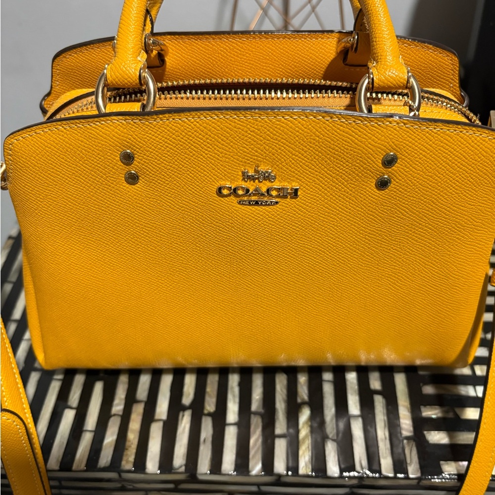 Coach Vibrant Yellow Satchel Bag